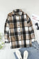 Shackets Red Plaid Buttoned Shirt Jacket