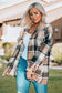 Shackets Red Plaid Buttoned Shirt Jacket