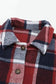 Shackets Red Plaid Buttoned Shirt Jacket