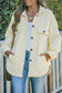 Shackets Turn Down Collar Buttoned Shirt Jacket