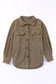 Shackets Turn Down Collar Buttoned Shirt Jacket