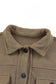 Shackets Turn Down Collar Buttoned Shirt Jacket