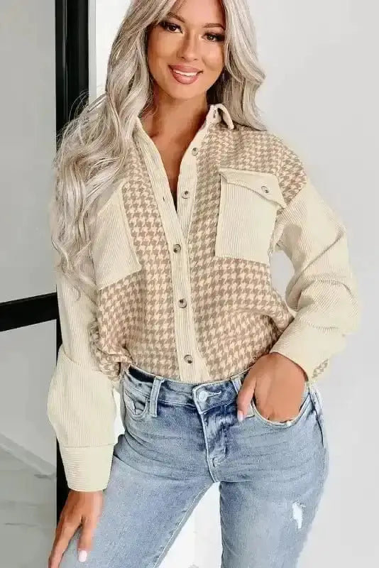 Shackets Urban Houndstooth Shacket