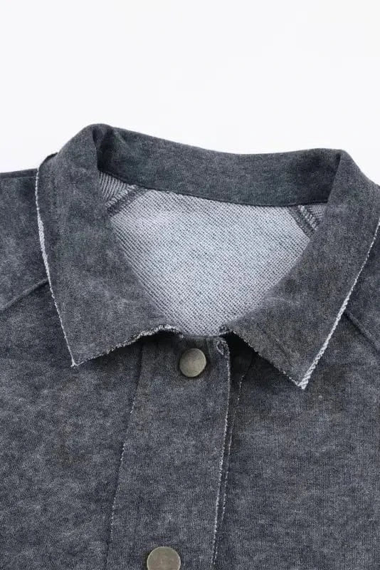 Shackets Vintage Washed Button Shacket Jacket