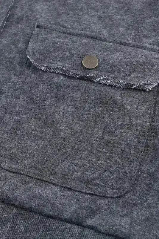 Shackets Vintage Washed Button Shacket Jacket