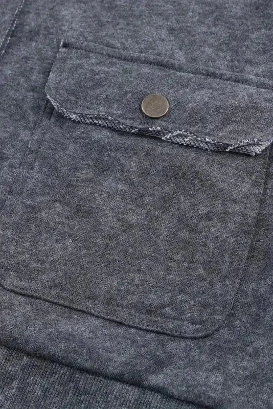 Shackets Vintage Washed Button Shacket Jacket