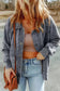 Shackets Vintage Washed Button Shacket Jacket