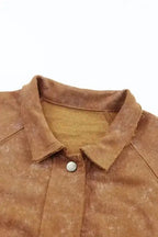 Shackets Vintage Washed Button Shacket Jacket
