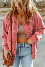 Shackets Vintage Washed Button Shacket Jacket