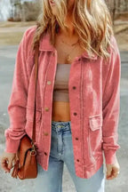 Shackets Vintage Washed Button Shacket Jacket