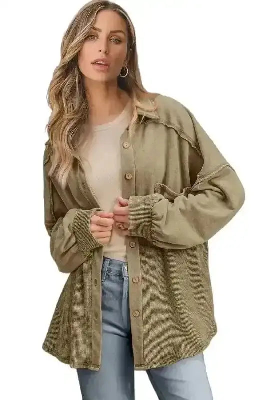 Shackets Waffle Knit Harmony Shacket