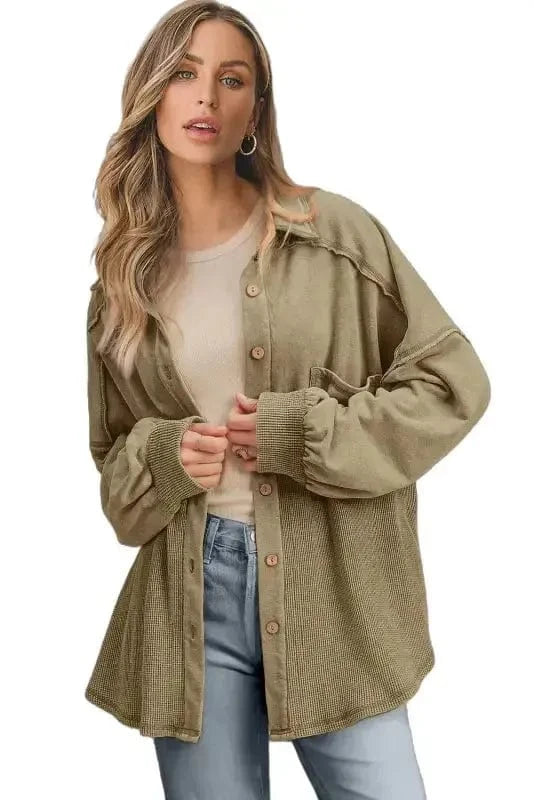 Shackets Waffle Knit Harmony Shacket