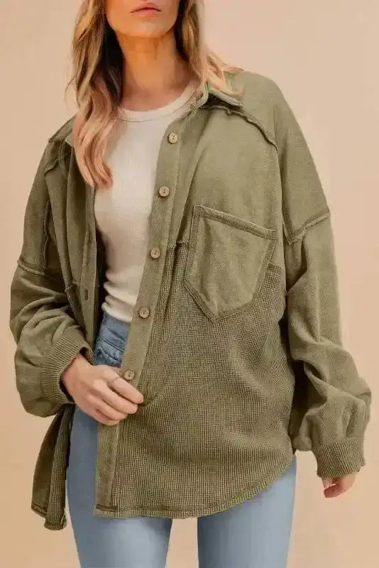 Shackets Waffle Knit Harmony Shacket