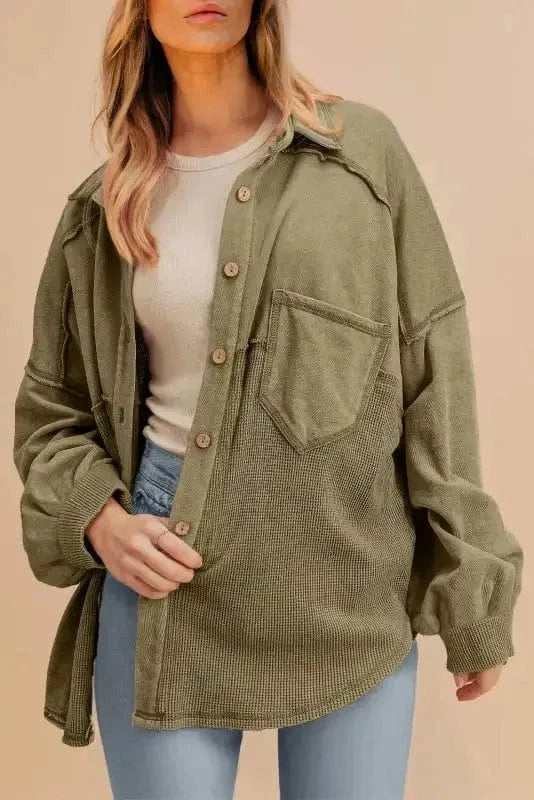 Shackets Waffle Knit Harmony Shacket