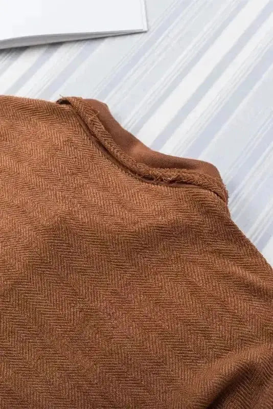 Shackets Winter Knit Shacket with Chest Pockets
