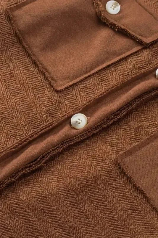 Shackets Winter Knit Shacket with Chest Pockets