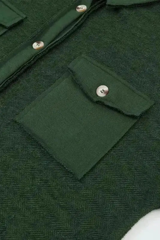 Shackets Winter Knit Shacket with Chest Pockets