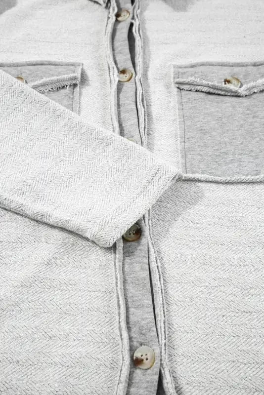 Shackets Winter Knit Shacket with Chest Pockets