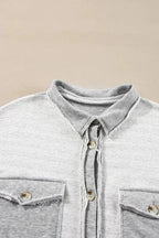 Shackets Winter Knit Shacket with Chest Pockets