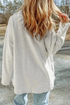 Shackets Winter Knit Shacket with Chest Pockets