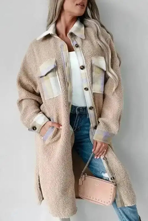 Sherpa Coats Smoke Gray / S / 100%Polyester Frontier Fusion Long Sherpa Coat