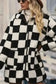 Sherpa Jackets CheckMate Fleece – Women's Black Checkered Jacket