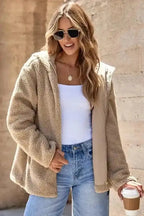 Sherpa Jackets Pale Khaki / S / 100%Polyester Urban Trekker: Khaki Zip-Up Fleece Jacket