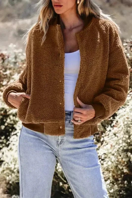 Sherpa Jackets Sherpa Ribbed Bomber Jacket