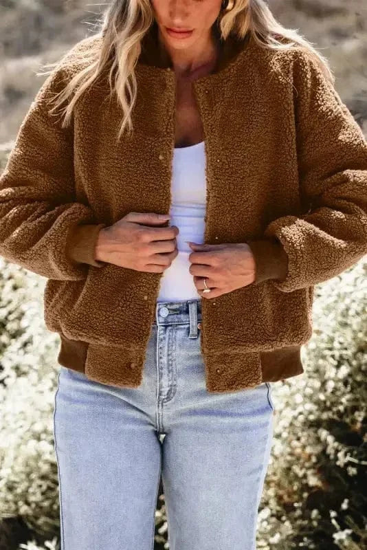 Sherpa Jackets Sherpa Ribbed Bomber Jacket