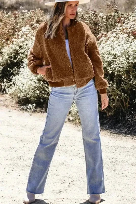 Sherpa Jackets Sherpa Ribbed Bomber Jacket
