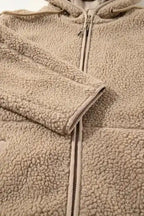 Sherpa Jackets Urban Trekker: Khaki Zip-Up Fleece Jacket