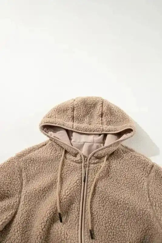 Sherpa Jackets Urban Trekker: Khaki Zip-Up Fleece Jacket