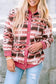 Sherpa Jackets White Western Sherpa Corduroy Trim Jacket