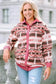 Sherpa Jackets White Western Sherpa Corduroy Trim Jacket