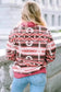 Sherpa Jackets White Western Sherpa Corduroy Trim Jacket