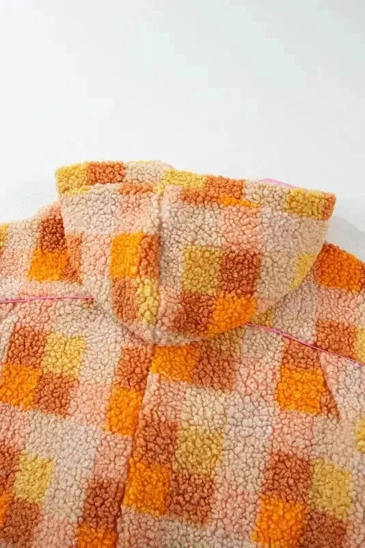 Sherpa Jackets Zesty Check Sherpa Hooded Jacket