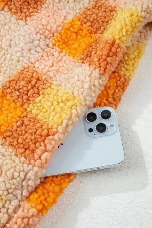 Sherpa Jackets Zesty Check Sherpa Hooded Jacket