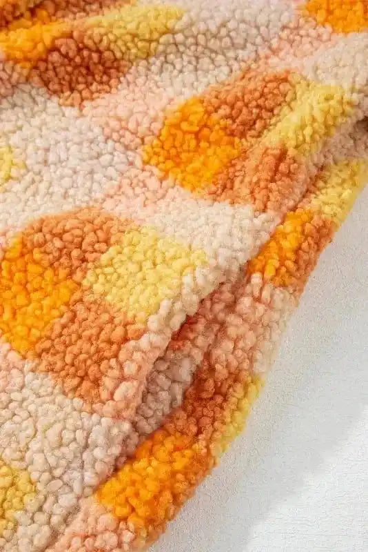 Sherpa Jackets Zesty Check Sherpa Hooded Jacket