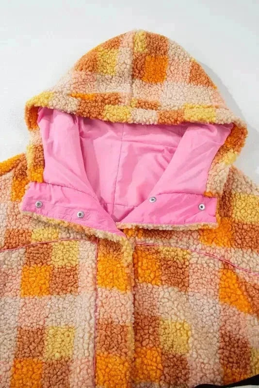 Sherpa Jackets Zesty Check Sherpa Hooded Jacket