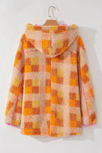 Sherpa Jackets Zesty Check Sherpa Hooded Jacket