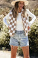 Sherpa Vests Monochrome Mosaic Sherpa Vest
