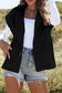 Sherpa Vests Stand Collar Sherpa Vest - Black