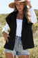 Sherpa Vests Stand Collar Sherpa Vest - Black