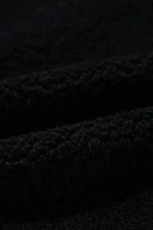 Sherpa Vests Stand Collar Sherpa Vest - Black