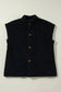Sherpa Vests Stand Collar Sherpa Vest - Black