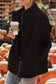 Sherpa Vests Stand Collar Sherpa Vest - Black