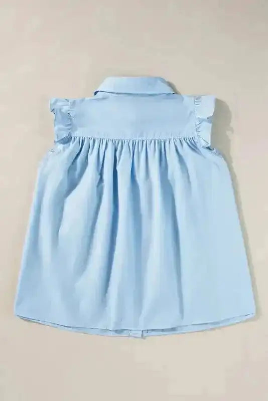 Shirts Azure Ruffle Runway Top