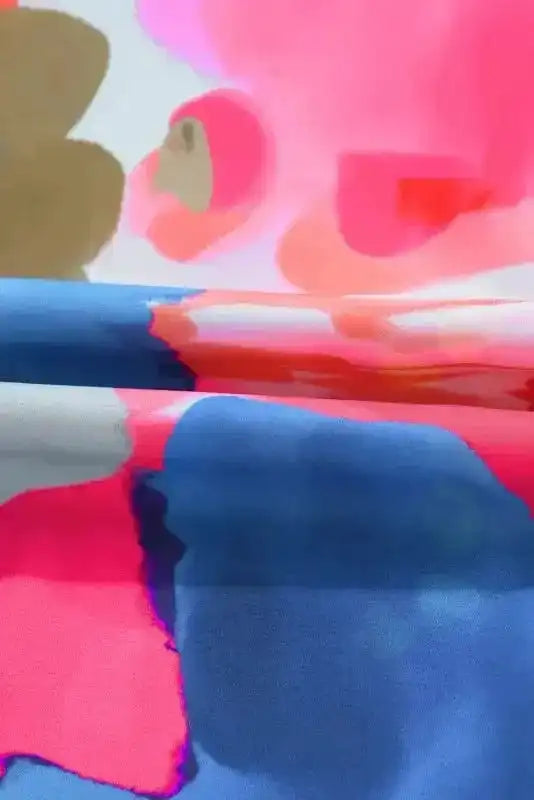 Shirts Boho Abstract Puff Sleeve Shirt