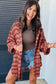 Shirts Boho Plaid Split Tail Shirt