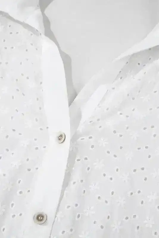 Shirts Embroidered Bloom Puff Shirt